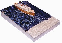 Richard Shaw, USA, Sliding Tide, 1993
pocelain Sculpture with overglaze decals 13cmx40cmx27cm
Photograph courtesy Braunstein Quay Gallery,
San Fransisco, California, USA

